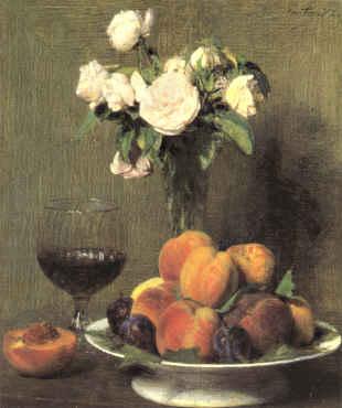 Henri Fantin-Latour Still Life with Roses and Wine  6 France oil painting art
